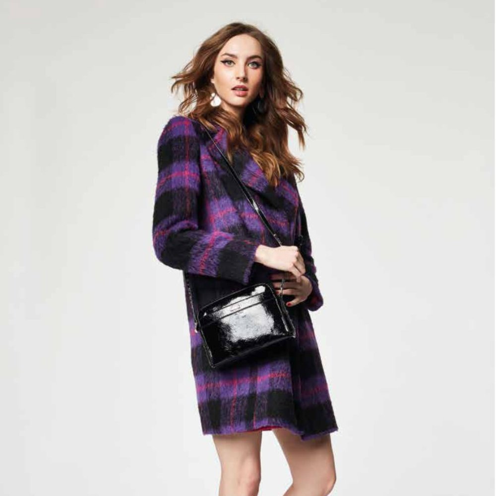 Gaudi Plaid Mohair Coat